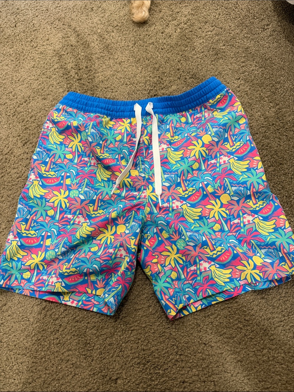 chubbies Kids Tropical Swim Trunks - Blue Multicolor
